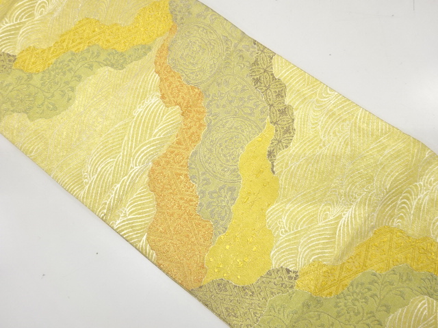 JAPANESE FUKURO OBI / WOVEN FLOWER CREST